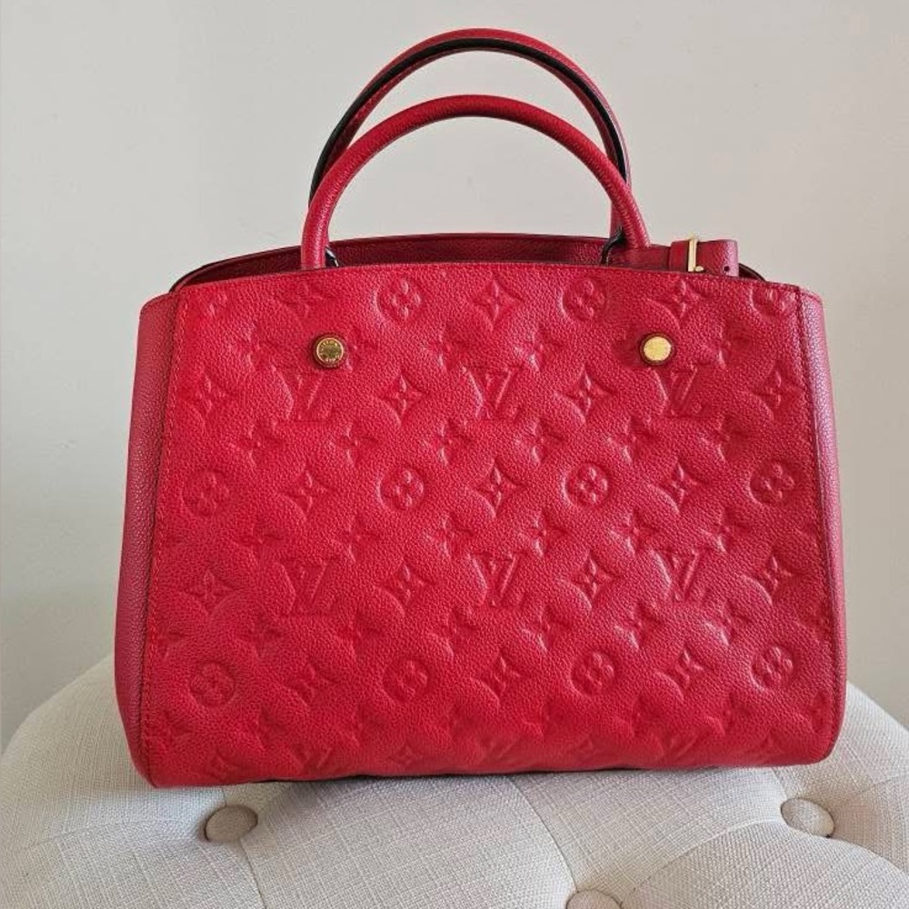 100% authentic Louis Vuitton Montainge MM Empreinte Cerise bag- New never used